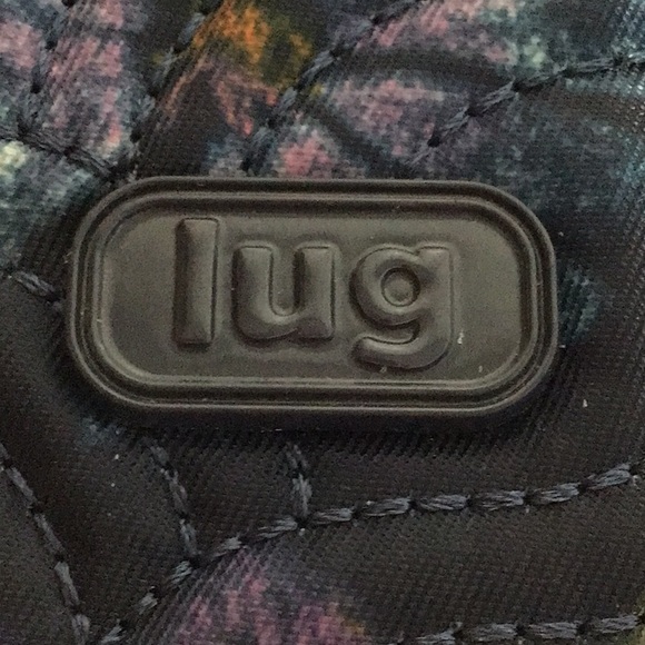 NWOT lug Splits Wallet, RFID Protection, Double Zipper, Floral on Navy Blue, - Picture 10 of 10